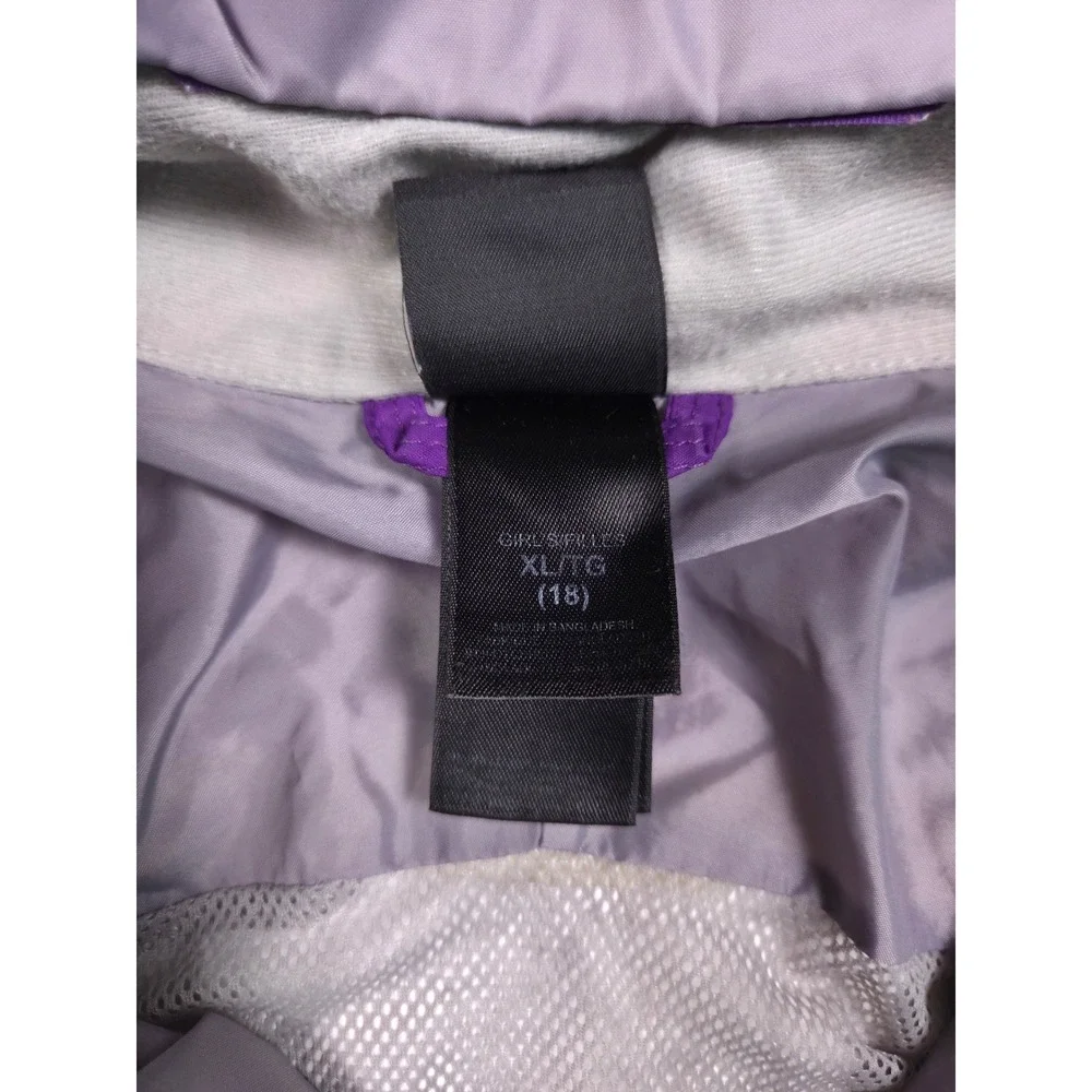 The North Face Rain Jacket Girls XL Purple HyVent Hooded Shell
